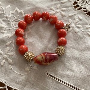 Orange beaded bracelet